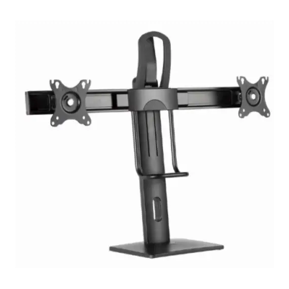 მონიტორის სადგამი Gembird MS-D2-01 Double monitor desk stand height adjustable 17"-27"  - Primestore.ge