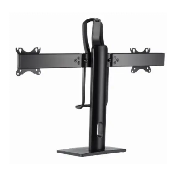 მონიტორის სადგამი Gembird MS-D2-01 Double monitor desk stand height adjustable 17"-27" , 2 image - Primestore.ge