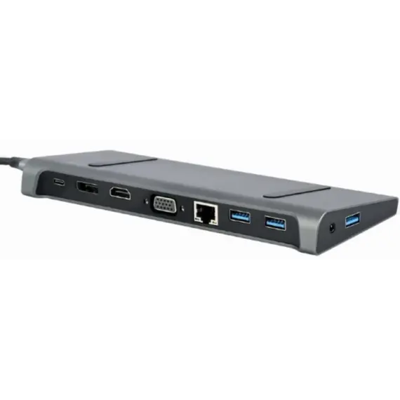 ადაპტერი Gembird A-CM-COMBO9-02 USB Type-C 9-in-1 multi-port adapter , 3 image - Primestore.ge