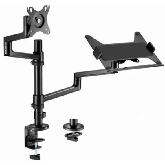 მონიტორის საკიდი Gembird MA-DA-04 Desk mounted adjustable monitor arm with notebook tray 17"-32" , 2 image - Primestore.ge