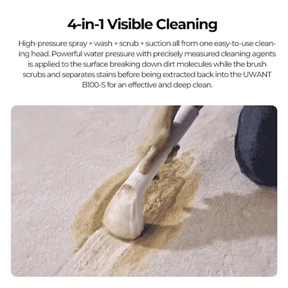 ქიმწმენდის აპარატი Uwant B100-S, 450W, 1.8L, Multiple Spot Cleaner, White , 10 image - Primestore.ge