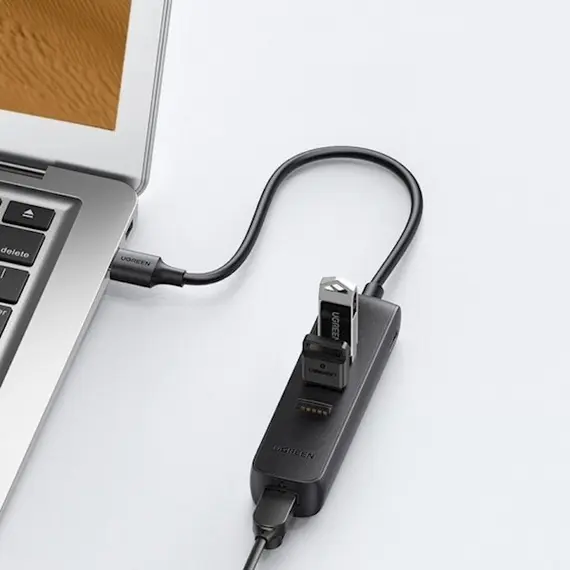 USB-C ჰაბი UGREEN CM416 (20984), USB-C, USB, RJ45, Hub, Black , 5 image - Primestore.ge