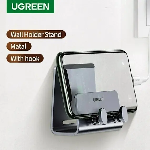 მობილურის დამჭერი UGREEN LP193 (70584), Wall Mount, Phone Holder, Grey , 3 image - Primestore.ge