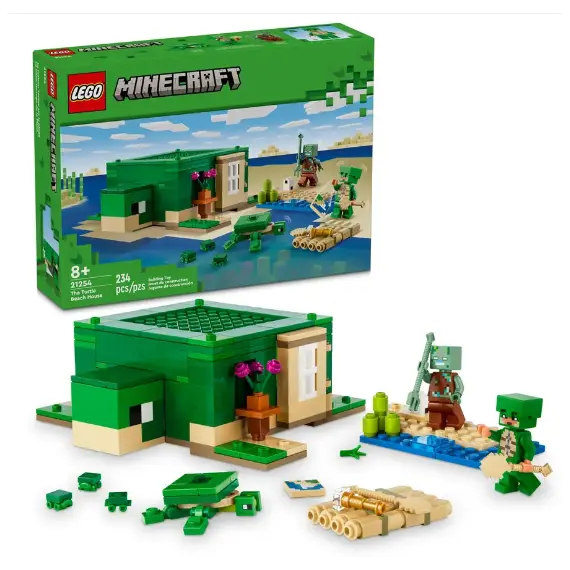 ლეგო LEGO Constructor MINECRAFT THE TURTLE BEACH HOUSE  - Primestore.ge