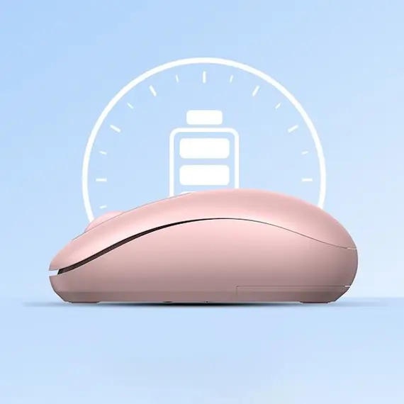 Mouse UGREEN MU105 (90686), Wireless, USB, Mouse, Cherry Pink, 3 image
