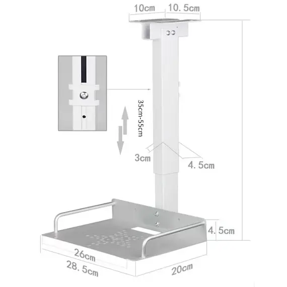 პროექტორის საკიდი ALLSCREEN PROJECTOR CELLING MOUNT AZ01 From 35cm to 55cm , 3 image - Primestore.ge