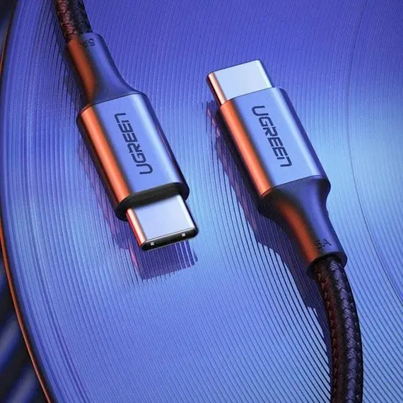 USB კაბელი UGREEN US316 (70429), 100W, Type-c to Type-c, 2m, Black , 3 image - Primestore.ge