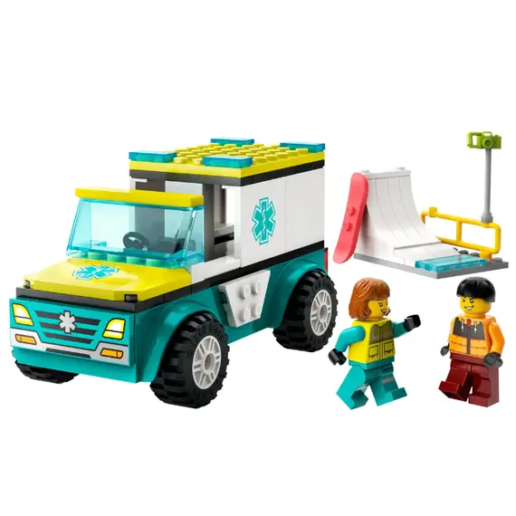 ლეგო LEGO Constructor CITY EMERGENCY AMBULANCE AND SNOWBOARDER , 2 image - Primestore.ge