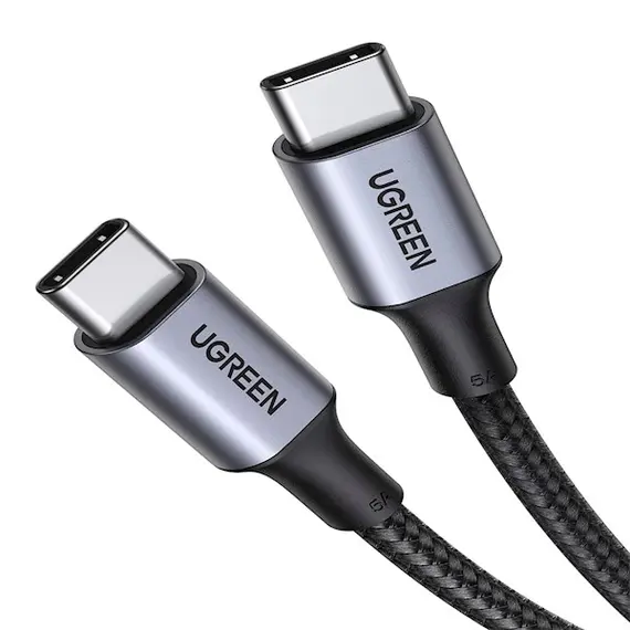 USB კაბელი UGREEN US316 (90120), 100W, Type-c to Type-c, 3m, Black - Primestore.ge