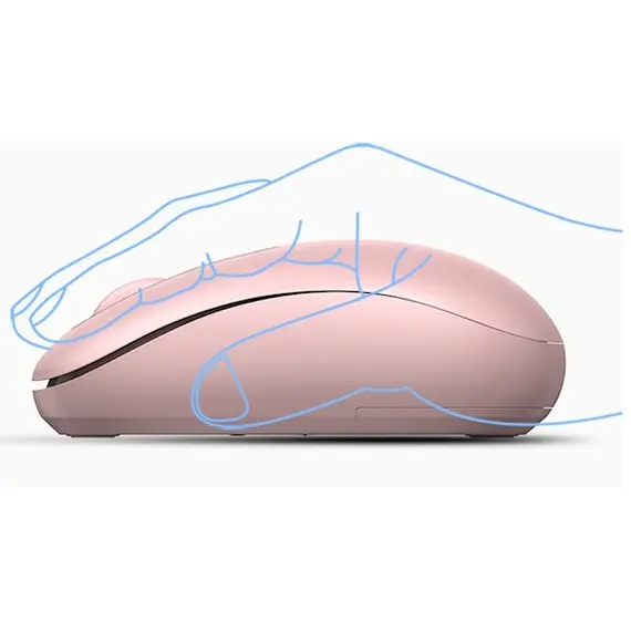 Mouse UGREEN MU105 (90686), Wireless, USB, Mouse, Cherry Pink, 2 image