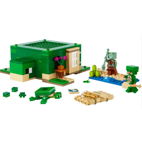 ლეგო LEGO Constructor MINECRAFT THE TURTLE BEACH HOUSE , 2 image - Primestore.ge