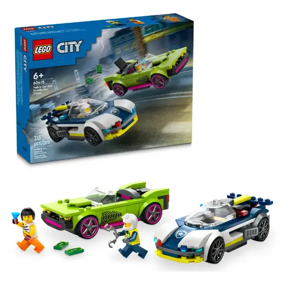 ლეგო LEGO Constructor CITY POLICE CAR AND MUSCLE CAR CHASE - Primestore.ge
