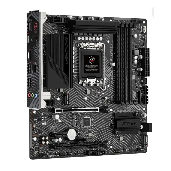 დედა დაფა ASRock Z790M PG Lightning/D4 s1700 Z790 4xDDR4 M.2 HDMI DP mATX , 2 image - Primestore.ge