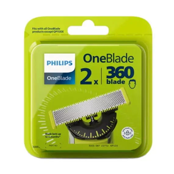 საპარსის პირები Philips OneBladec Replacement blade 2 Pack QP420/50 , 2 image - Primestore.ge