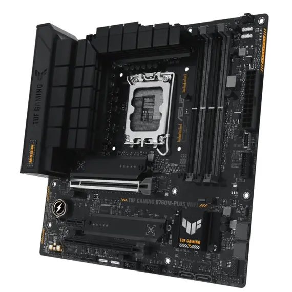 დედა დაფა ASUS Motherboard TUF GAMING B760M-PLUS WIFI s1700 B760 4xDDR5 M.2 HDMI DP Wi-Fi BT mATX , 3 image - Primestore.ge