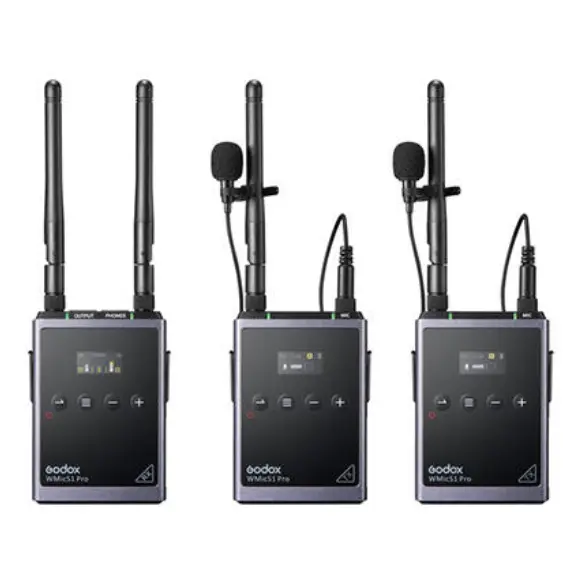 მიკროფონი Godox UHF Wireless Microphone System WMicS1 Pro Kit2  - Primestore.ge