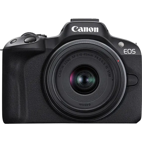 ციფრული ფოტოაპარატი Canon EOS R50 Mirrorless Camera with 18-45mm Lens (Black)  - Primestore.ge
