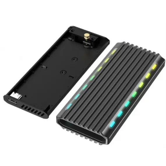 მყარი დისკის ყუთი Gembird EE2280-U3C-03 USB 3.1 enclosure for M.2 NVMe Drives Backlighted Aluminum , 3 image - Primestore.ge