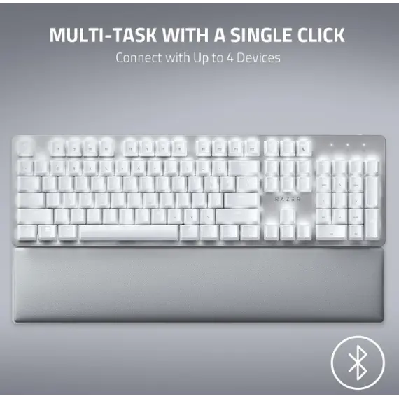 კლავიატურა Razer Keyboard Pro Type Ultra LED 108key USB/WL/BT EN, white , 5 image - Primestore.ge