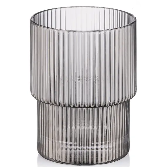 წვენის ჭიქების ნაკრები Ardesto low glasses set, Graphite 200 ml, 2 pcs, glass  - Primestore.ge