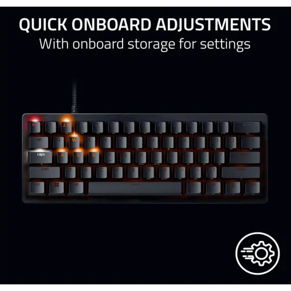 კლავიატურა Razer Keyboard Huntsman V3 Pro Mini RGB 61key Analog Optical Switches USB-A EN, black , 2 image - Primestore.ge