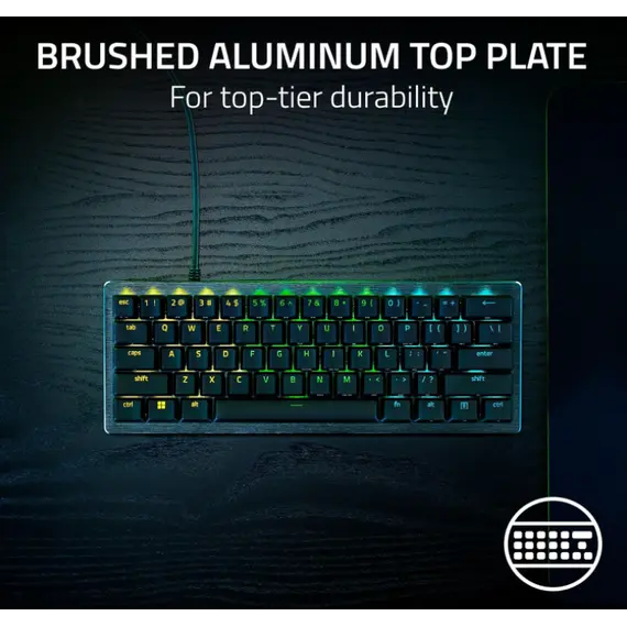 კლავიატურა Razer Keyboard Huntsman V3 Pro Mini RGB 61key Analog Optical Switches USB-A EN, black , 3 image - Primestore.ge