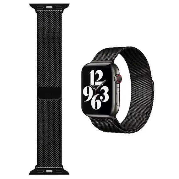 სმარტ საათის სამაჯური Wiwu 42/44 Minalo, Apple Watch Strap, Black  - Primestore.ge