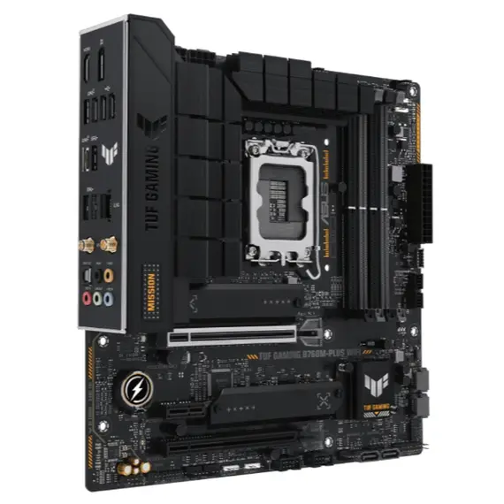 დედა დაფა ASUS Motherboard TUF GAMING B760M-PLUS WIFI s1700 B760 4xDDR5 M.2 HDMI DP Wi-Fi BT mATX , 2 image - Primestore.ge