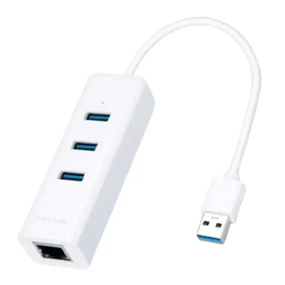 ადაპტერი TP-Link UE330 USB 3.0 3-Port USB HUB And Ethernet Adapter - Primestore.ge