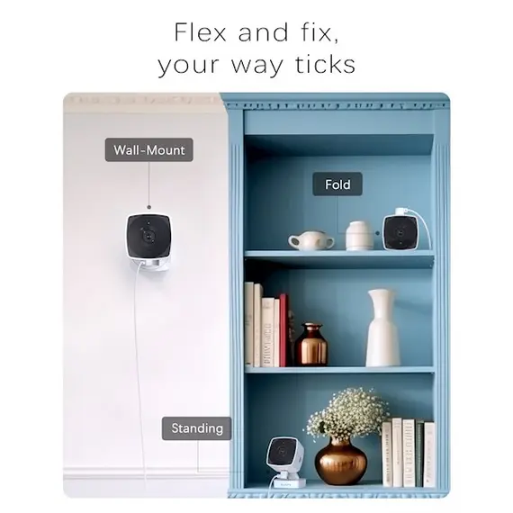 ვიდეო სათვალთვალო კამერა Blurams A12S FoldVue, Indoor Security Camera, White , 6 image - Primestore.ge