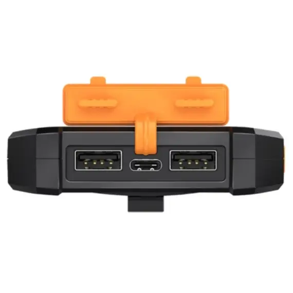 პორტატული დამტენი Logilink PA0304 Solar Power Bank 8000mAh Flashlight 2xUSB Orange/Black , 5 image - Primestore.ge