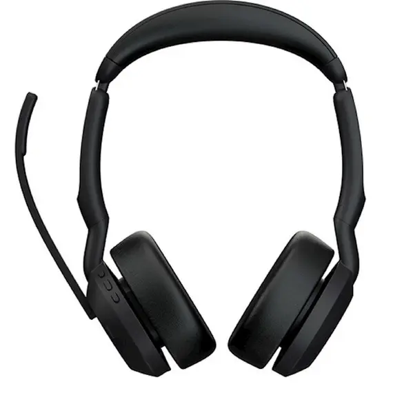ყურსასმენი Jabra 25599-999-999 Evolve2 55, Link380a MS Stereo, Headset, Wireless, Bluetooth, USB, Black , 2 image - Primestore.ge