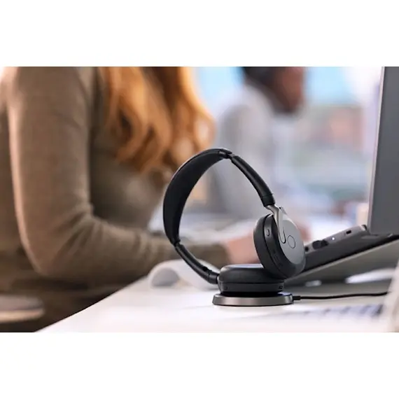 ყურსასმენის უსადენო დამტენი Jabra 14207-92 Evolve2 65 Flex, USB A, Wireless Charging Pad, Black , 3 image - Primestore.ge