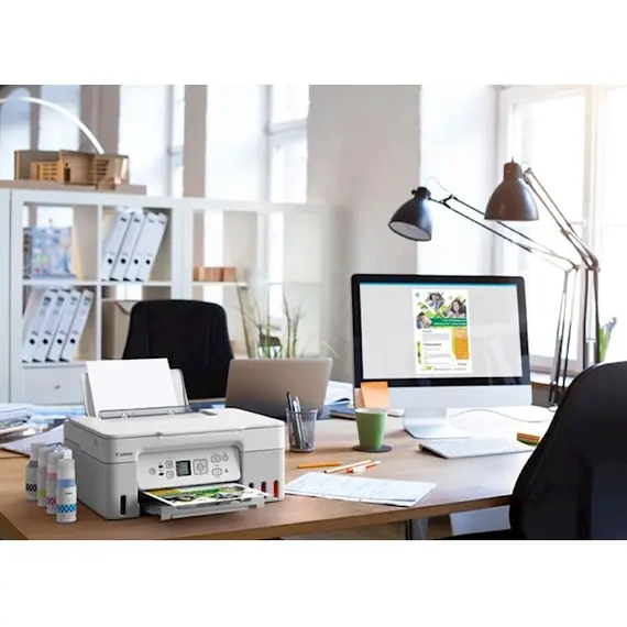 პრინტერი Canon PIXMA G3470, A4, 4800x2400 dpi, Wi-Fi, USB, White  (5805C029AA) , 3 image - Primestore.ge