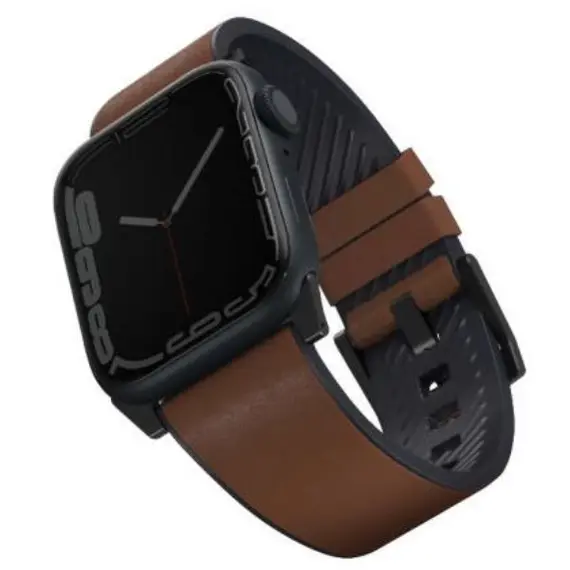 სმარტ საათის სამაჯური Uniq Straden Waterproof Leather Hybrid Apple Watch Strap 45/44/42Mm  - Primestore.ge