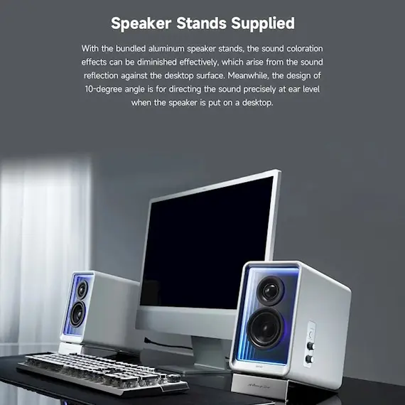 დინამიკი Edifier QR65, 70W, Bluetooth, USB, USB-C, AUX, Speaker With GaN Charger, White , 3 image - Primestore.ge