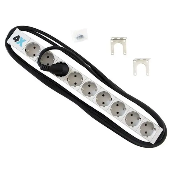 დამაგრძელებელი ‎4X-Racks 4PDU-09SCHU, 19" PDU, 9 SCHUKO Sockets, No Switch  - Primestore.ge
