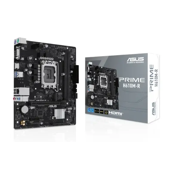 დედა დაფა Asus LGA 1700/ PRIME H610M-R-SI//LGA1700,H610,DP,HDMI,VGA,MB 13th generation Intel  - Primestore.ge