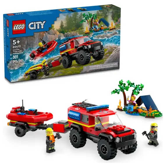 ლეგო LEGO City Fire SUV with a rescue boat  - Primestore.ge