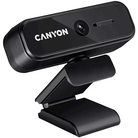Web camera CANYON C2N, 1080P full HD 2.0Mega fixed focus webcam with USB2.0 connector, 360 degree rotary view scope, built in MIC, 2 image