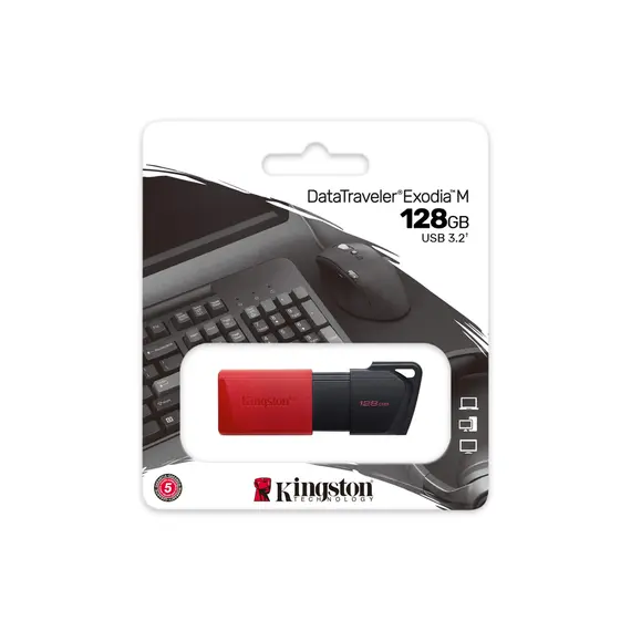 USB ფლეშ მეხსიერება kingston DTXM 128GB DataTraveler Exodia M USB 3.2 Black DTXM/128GB , 3 image - Primestore.ge