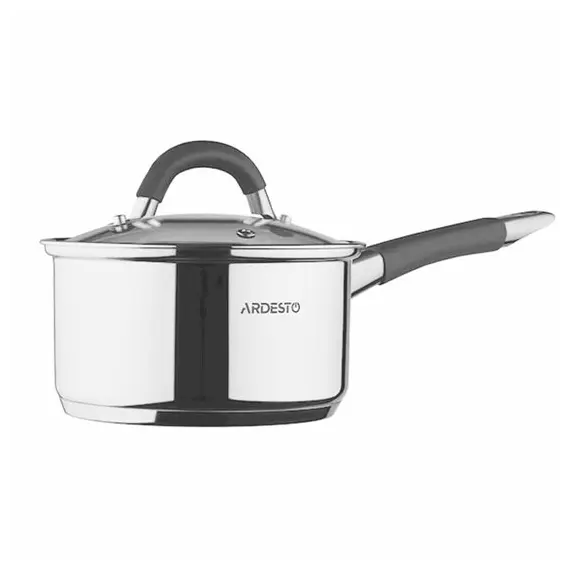 ქვაბი Ardesto Gemini, glass lid, 1.8 l, gray handles with silicone  - Primestore.ge