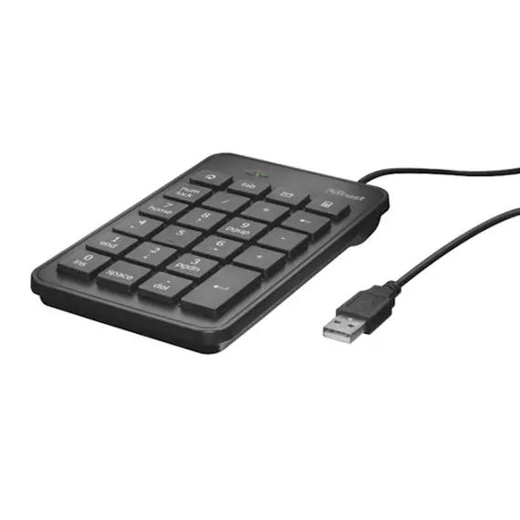კლავიატურა TRUST PLUS XALAS USB NUMERIC KEYPAD 1.5m cable - black  - Primestore.ge