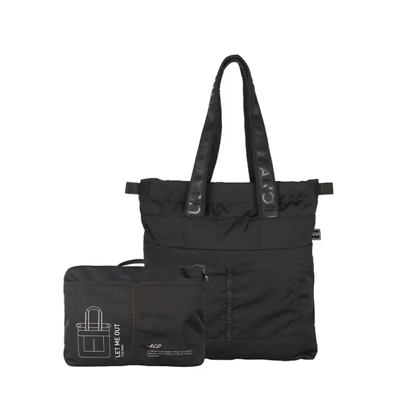 ნოუთბუქის ჩანთა Tucano LET ME OUT SHOPPER BAG FOLDABLE, BLACK , 2 image - Primestore.ge