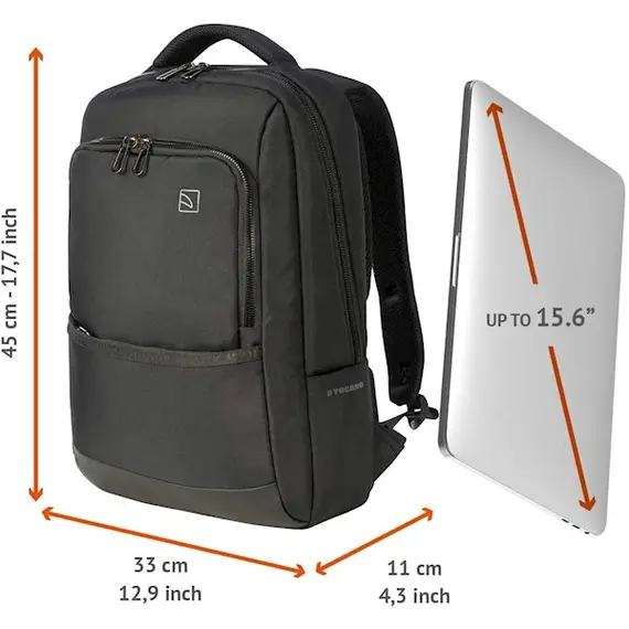 ნოუთბუქის ჩანთა Tucano LUNAR BACKPACK 15.6" BLACK , 4 image - Primestore.ge