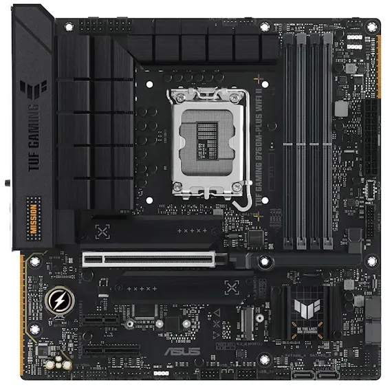 ASUS Motherboard TUF GAMING B760M-PLUS WIFI II s1700 B760 4xDDR5 M.2 HDMI DP Wi-Fi BT mATX