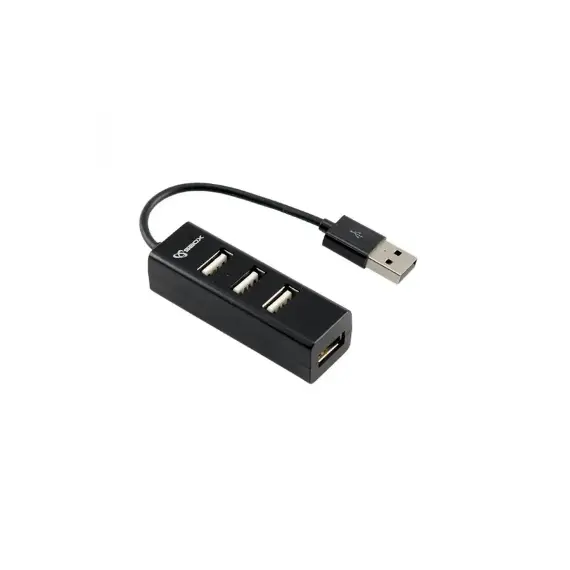 ადაპტერი SBOX H-204 BLACK / USB-2.0 4 PORT  - Primestore.ge