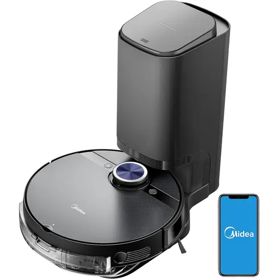 რობოტი მტვერსასრუტი Midea S8+ Robotic Vacuum Cleaner Black  - Primestore.ge