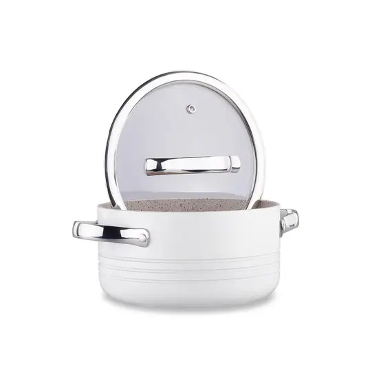 ქვაბების და ტაფების ნაკრები Korkmaz A2619-2 Linea 7 pcs Cookware Set- Vanilla , 4 image - Primestore.ge