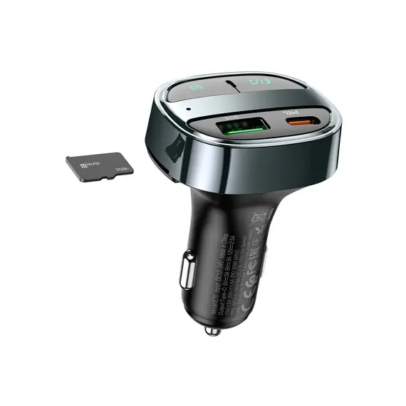 მანქანის დამტენი Hoco E70 PD30W+QC3.0 car BT FM transmitter Magic Night , 3 image - Primestore.ge